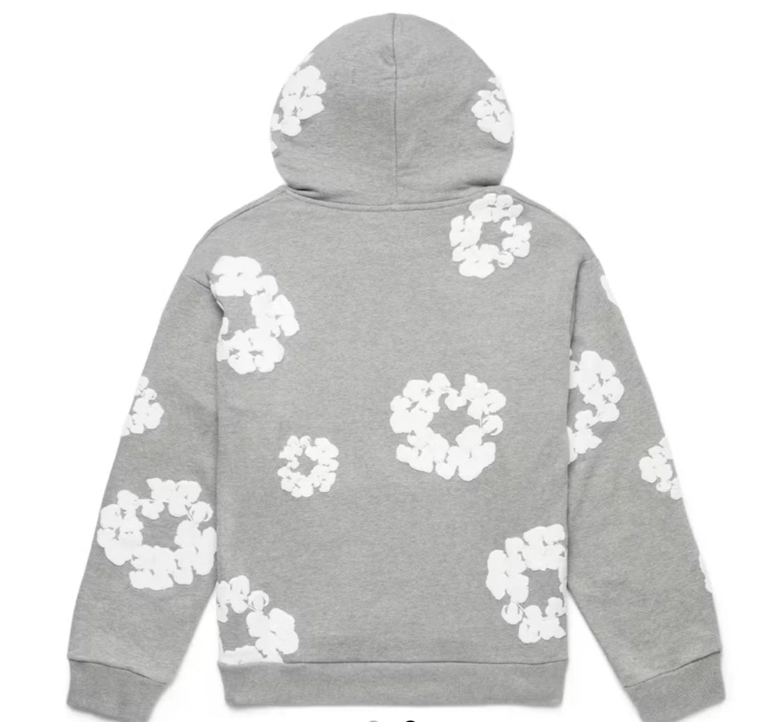 COTTON WREATH HOODIE GREY
