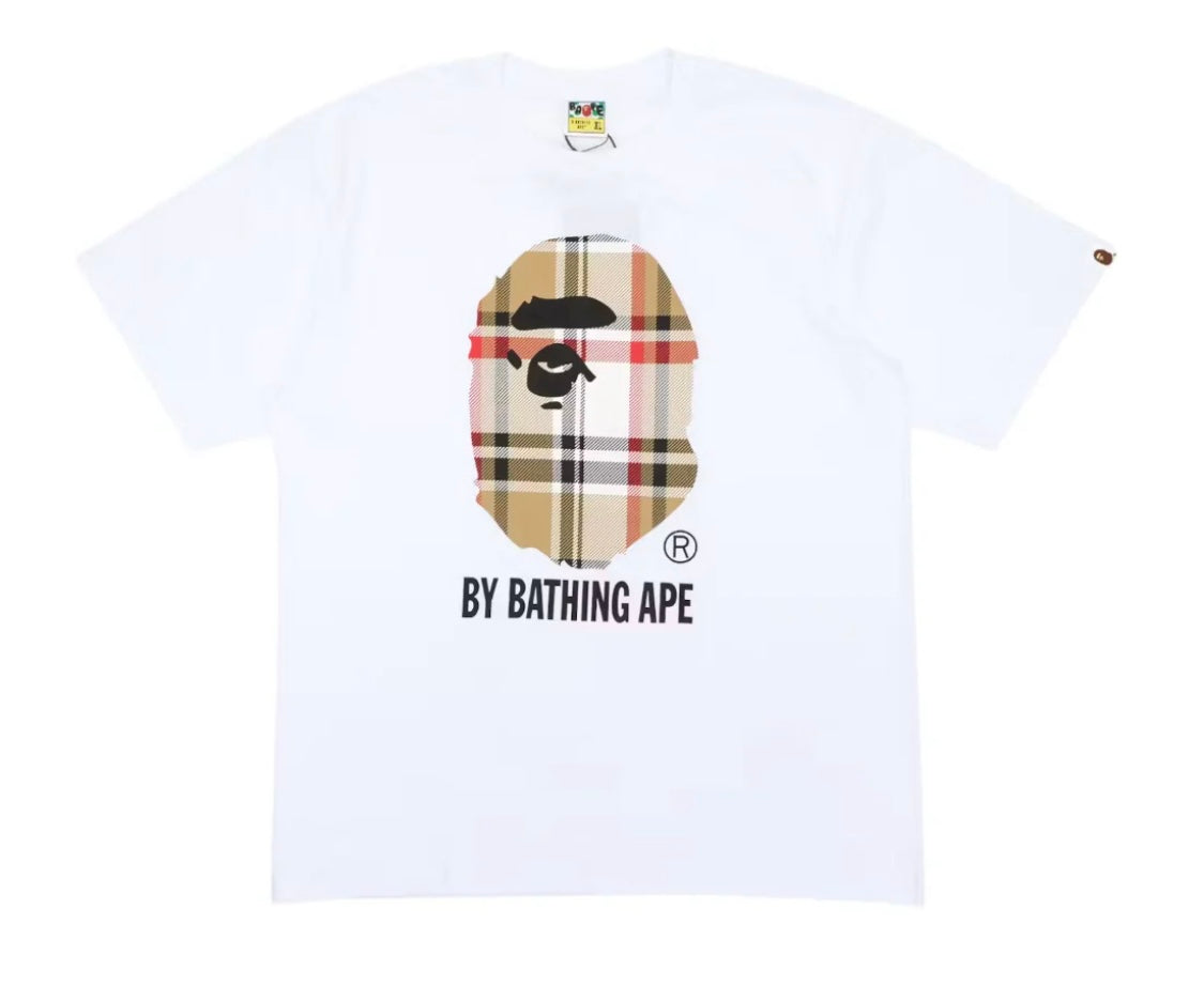 CHECKERED TEE WHITE