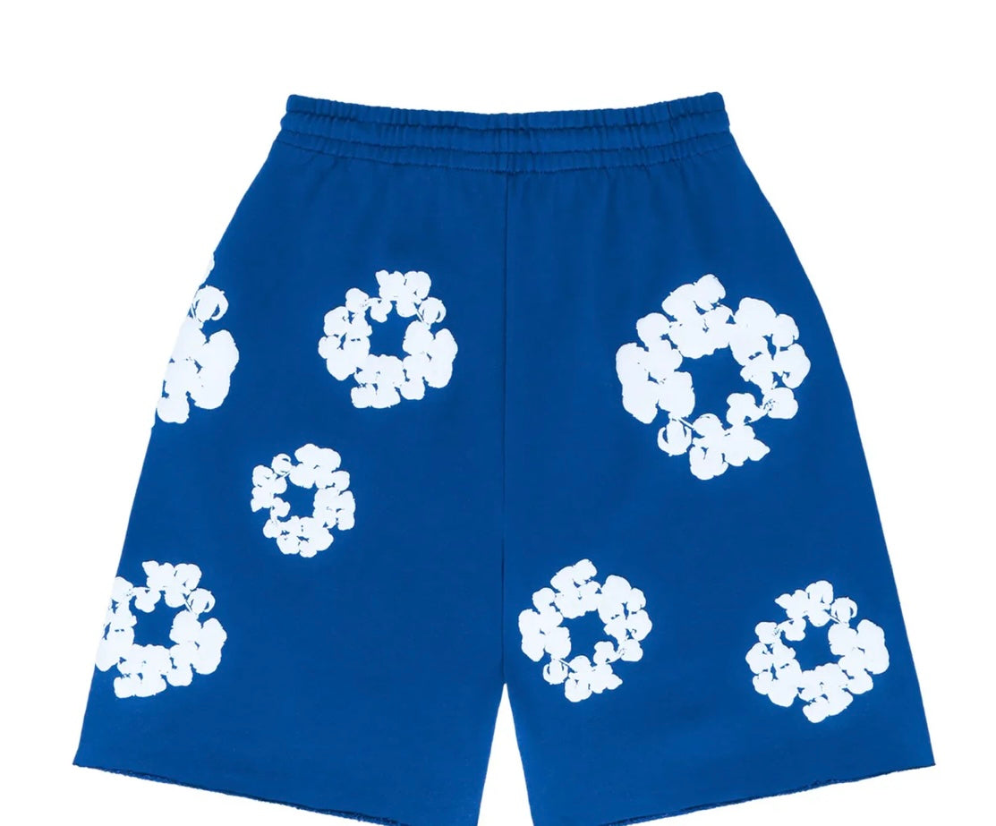 COTTON WREATH SHORTS BLUE