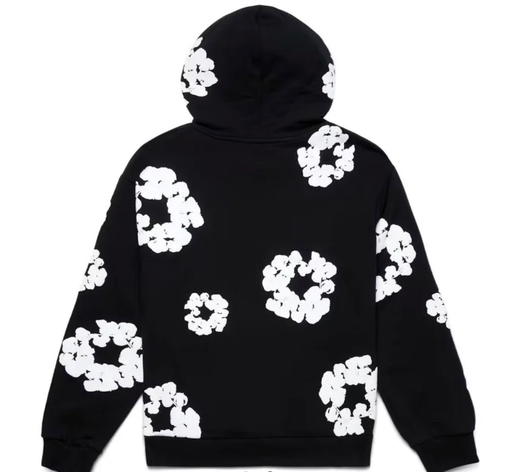 COTTON WREATH HOODIE BLACK