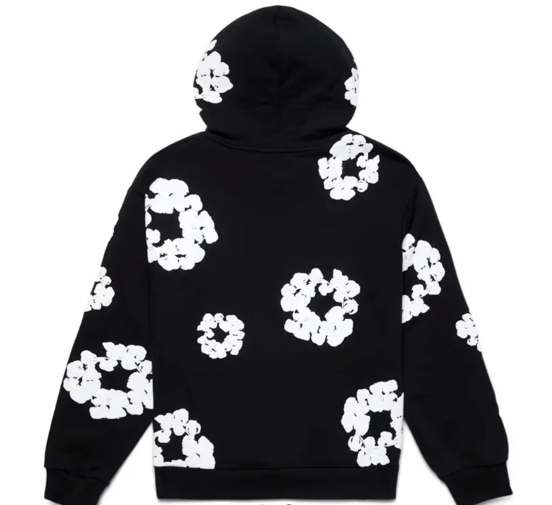 COTTON WREATH HOODIE BLACK