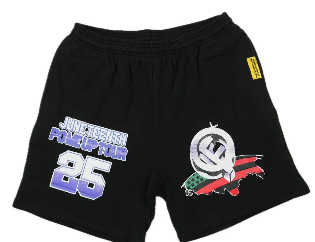 JUNETEENTH SHORTS BLACK