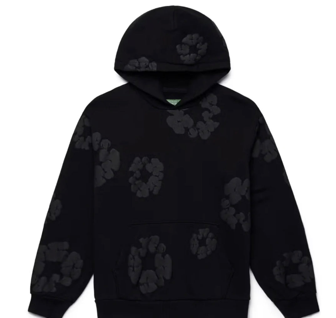 COTTON WREATH HOODIE MONOCHROME