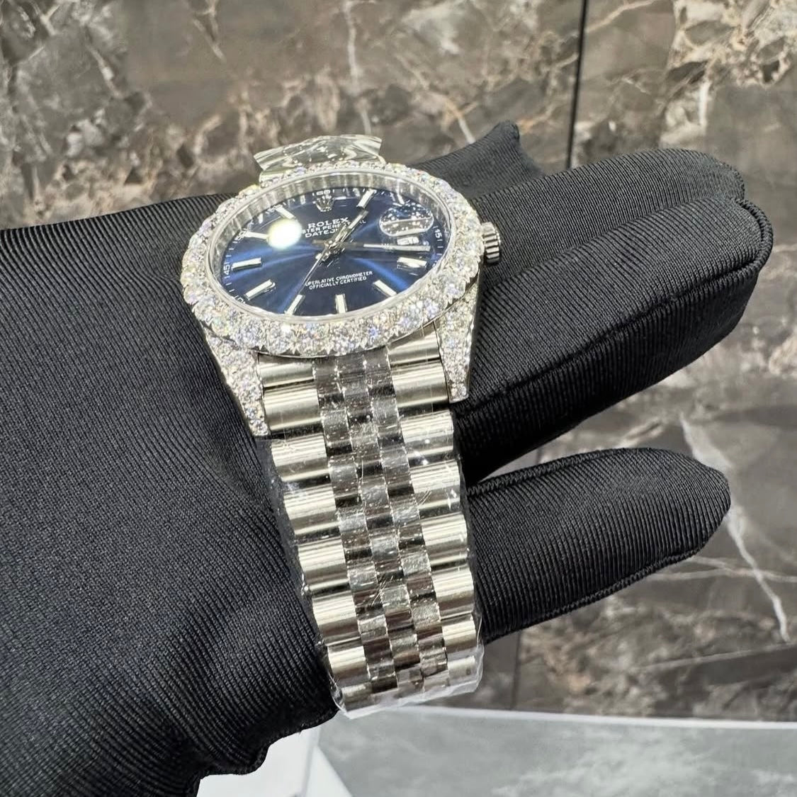 BUSSDOWN ROLEX DATEJUST 41 JUBILEE W/ BLUE BEZEL