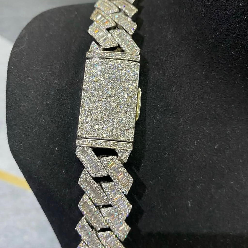 BUSSDOWN 3 ROW DIAMOND CUBAN LINK CHAIN