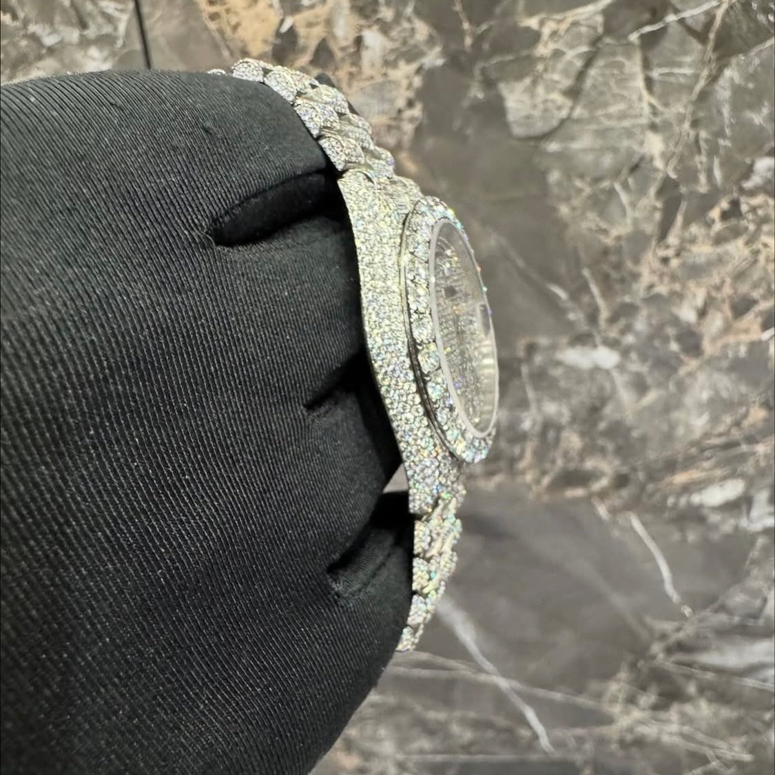 BUSSDOWN ROLEX DAY-DATE WHITE GOLD W/ DIAMOND PAVÉ DIAL