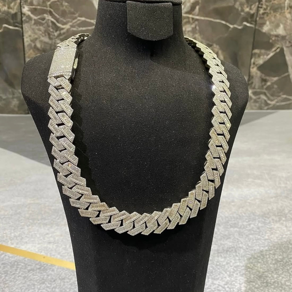 BUSSDOWN 3 ROW DIAMOND CUBAN LINK CHAIN