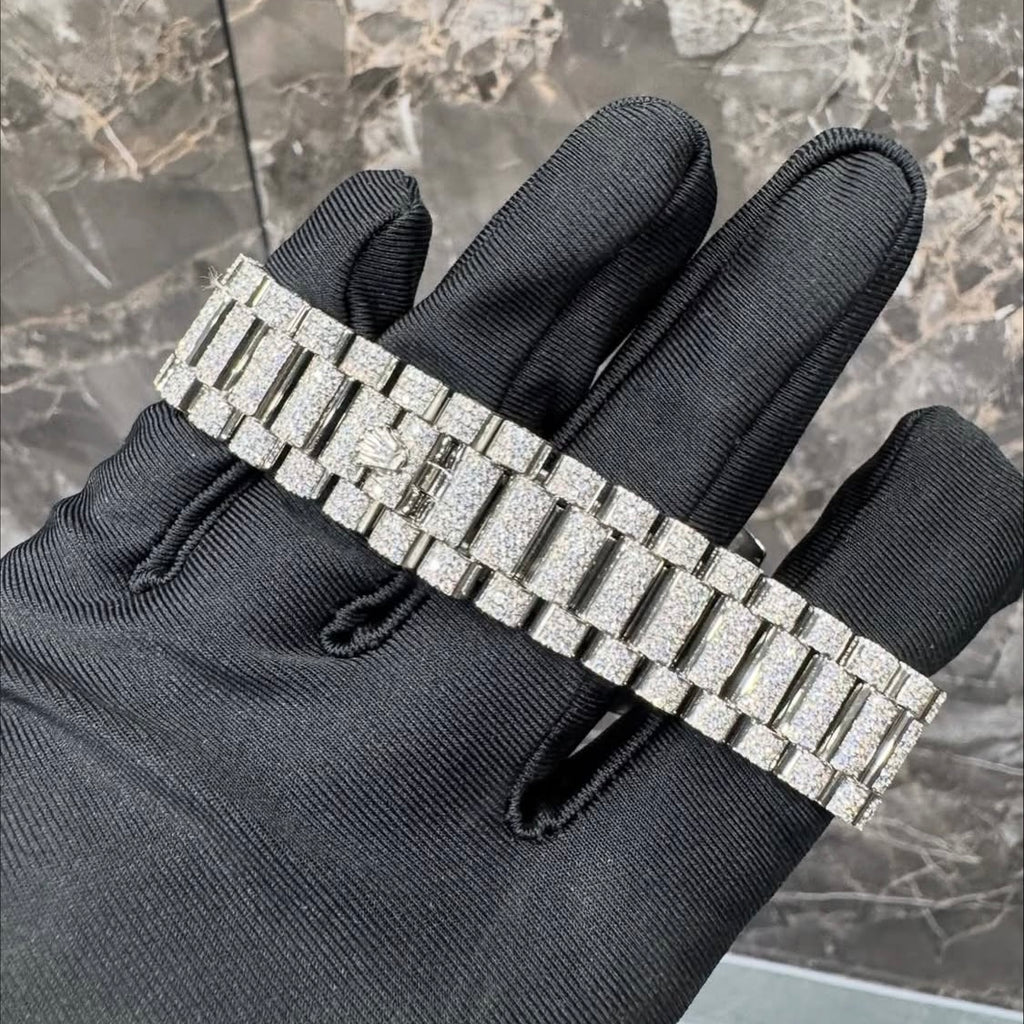 BUSSDOWN ROLEX DAY-DATE WHITE GOLD W/ DIAMOND PAVÉ DIAL