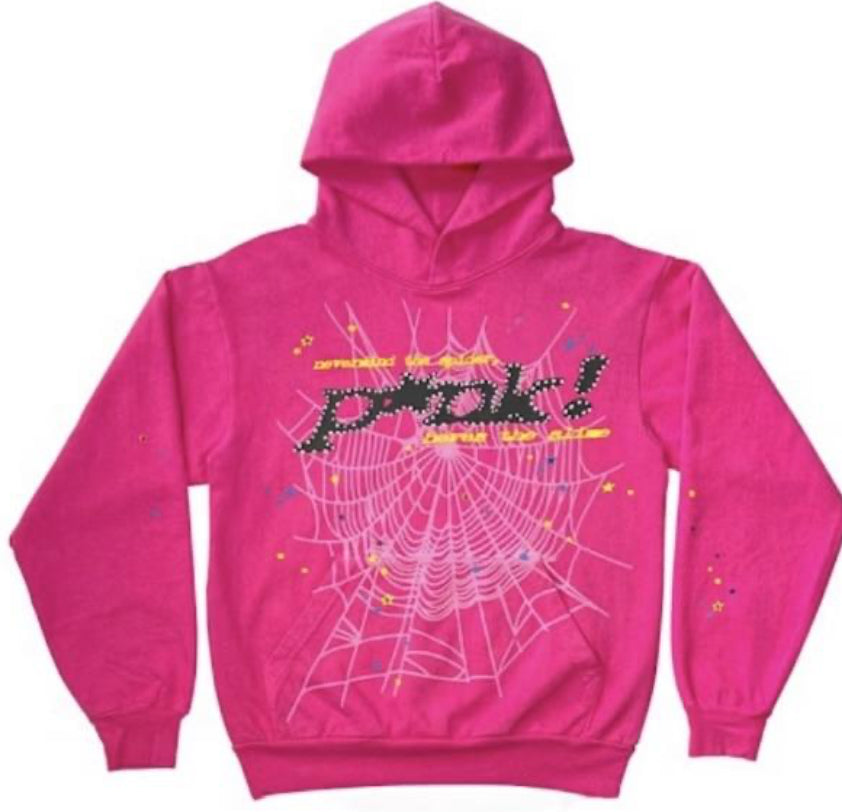 P*NK SP5DER HOODIE HOT PINK