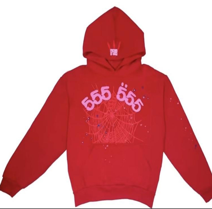 WEB HOODIE RED/PINK