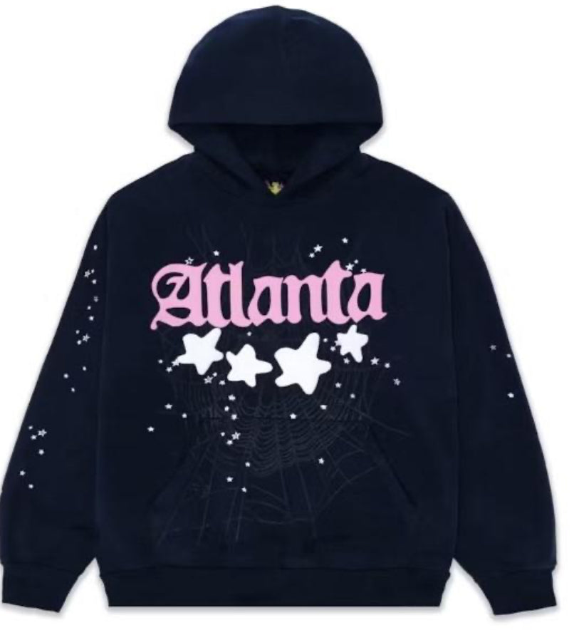 SP5DER HOODIE BLACK/PINK