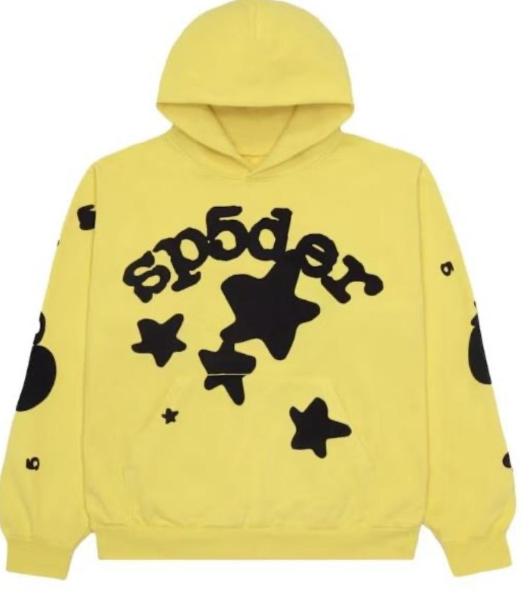 SP5DER HOODIE YELLOW/BLACK