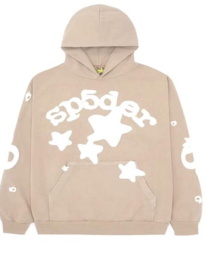 SP5DER HOODIE CREAM/WHITE