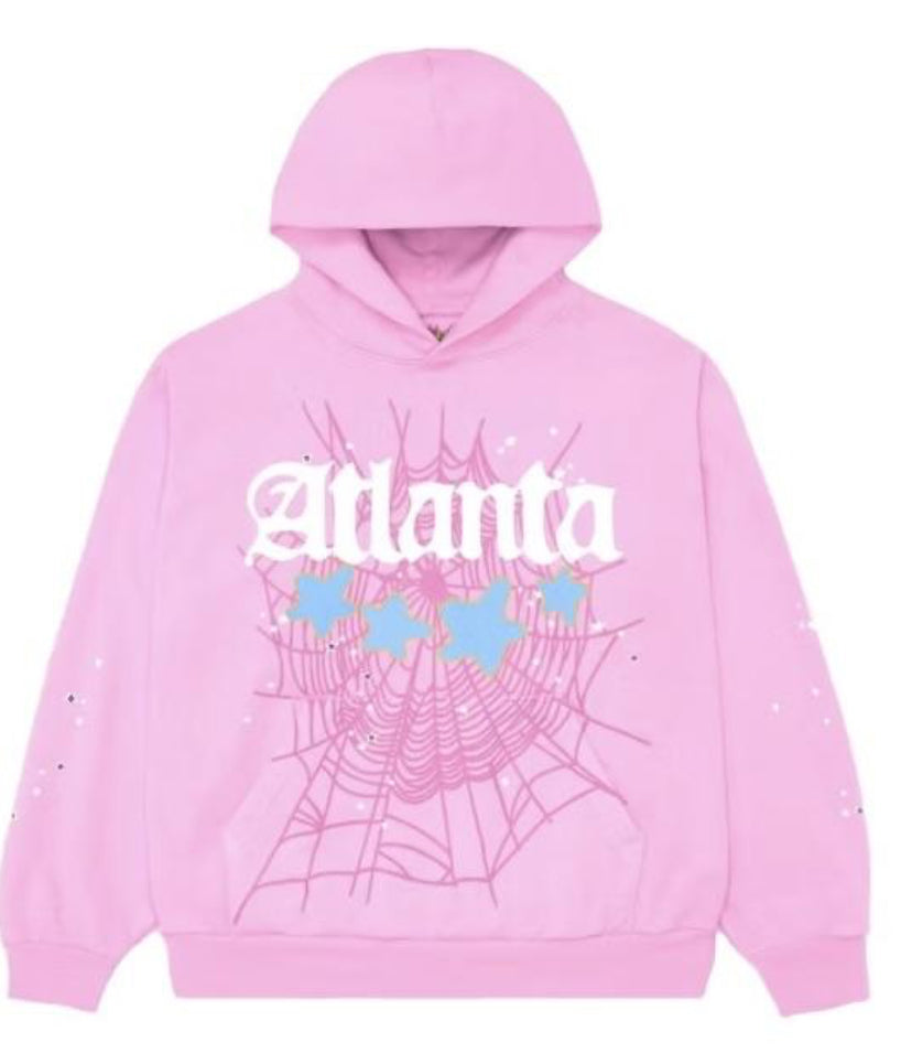WEB HOODIE PINK/BLUE