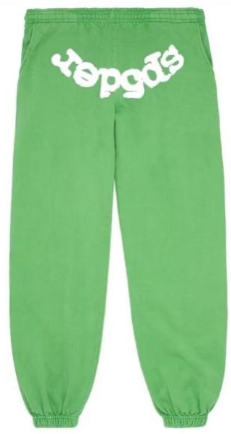 SP5DER SWEATPANT SLIME GREEN/ WHITE