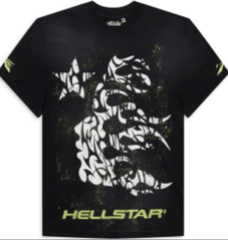 HELLSTAR TEE GRAPHIC BLACK/WHITE/GREEN