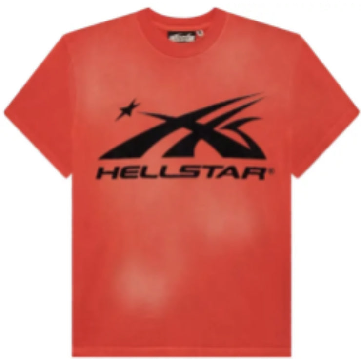 HELLSTAR TEE DISTRESSED RED/BLACK