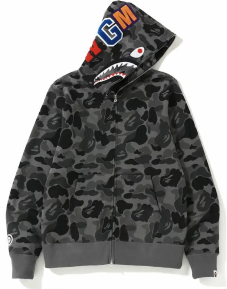 MGM BAPE FULL ZIP CAMO DARK GREY