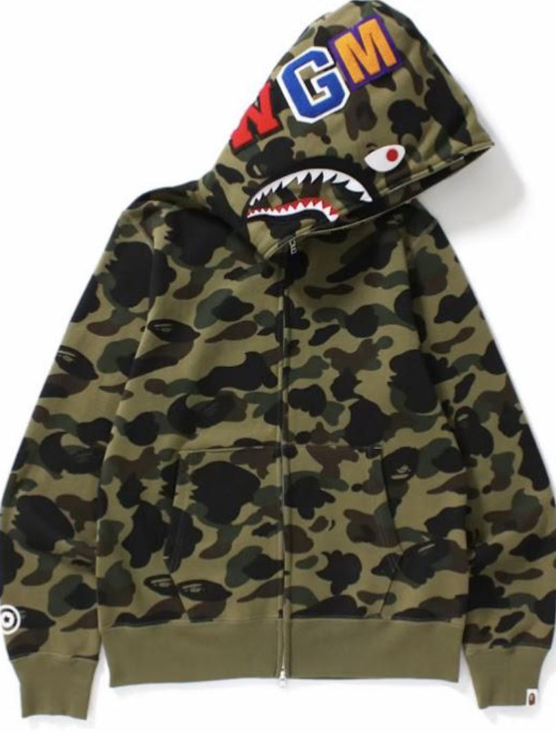 BAPE MGM FULL ZIP CAMO DARK GREEN