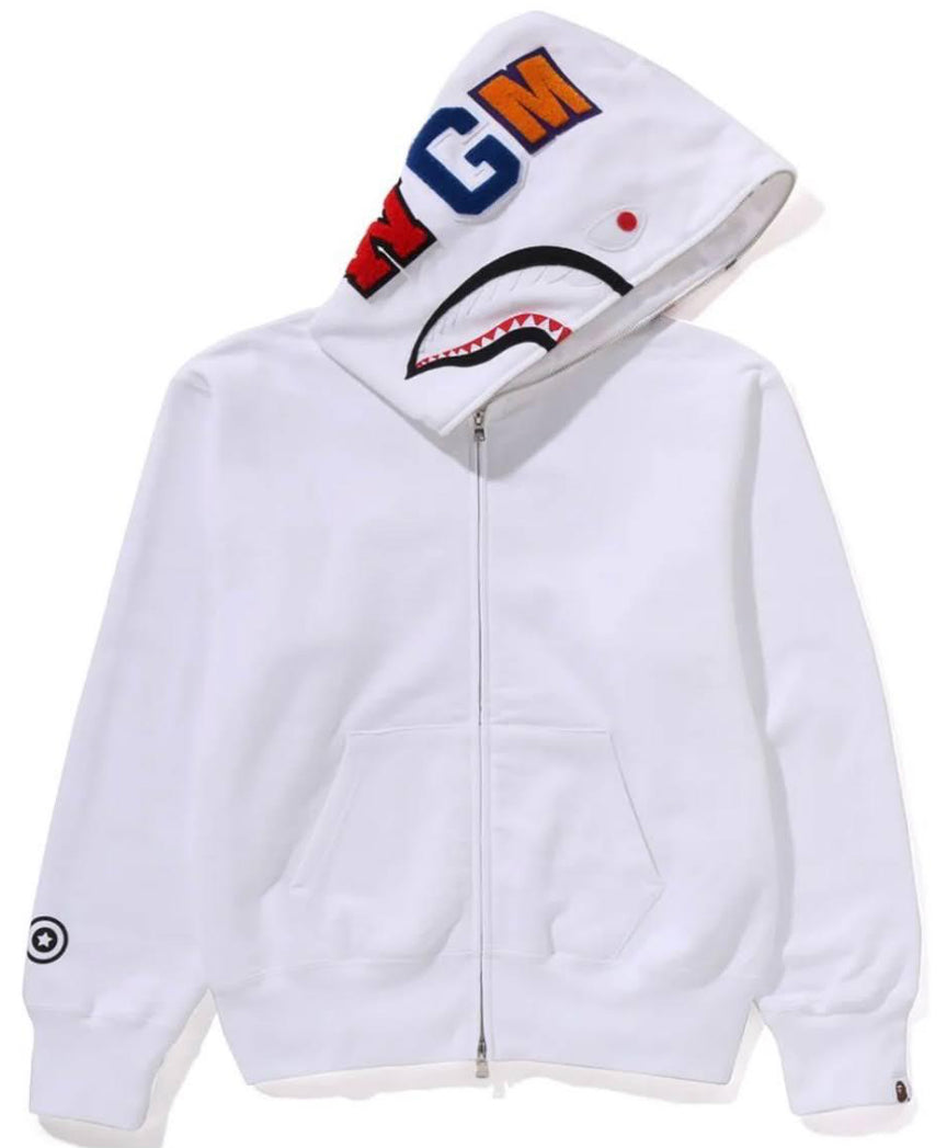 MGM BAPE FULL ZIP WHITE