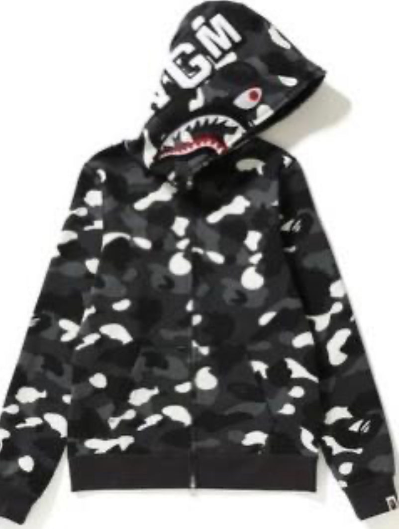 MGM BAPE FULL ZIP CAMO DARK GREY