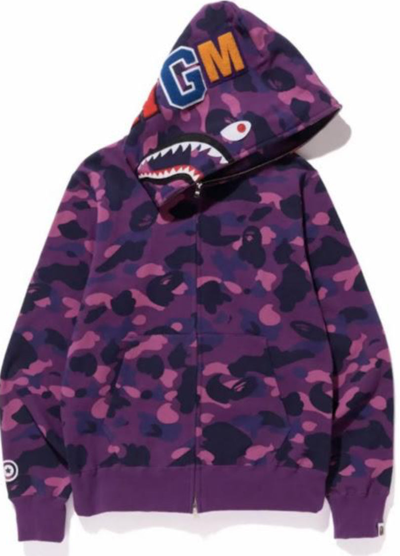 MGM BAPE FULL ZIP CAMO PURPLE