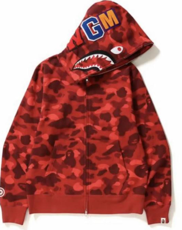 MGM BAPE FULL ZIP CAMO RED