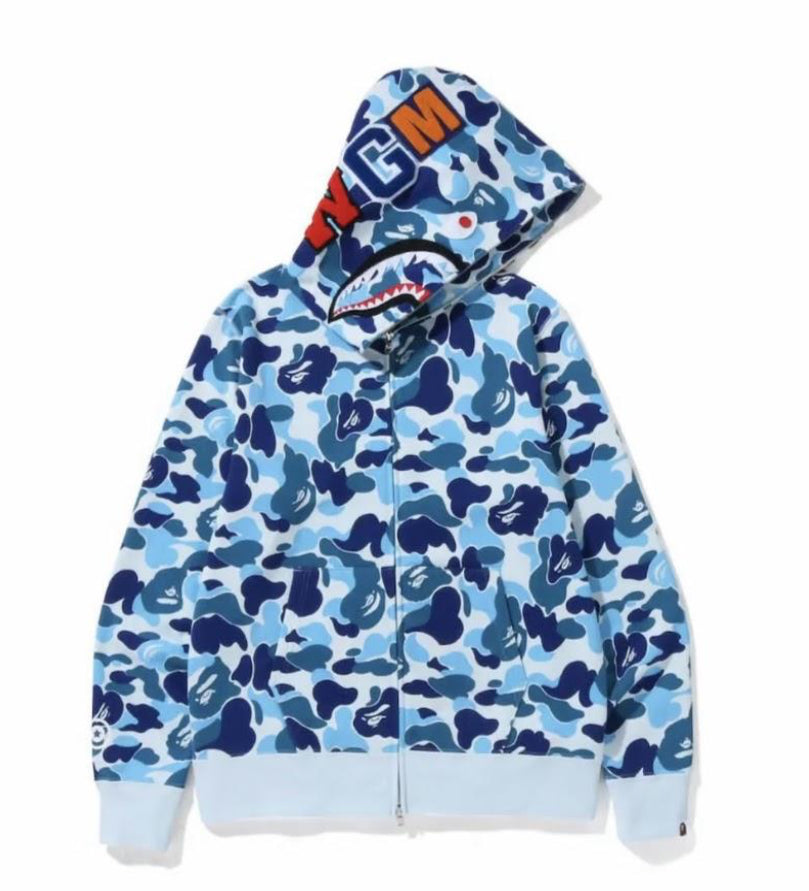 MGM BAPE FULL ZIP CAMO BLUE