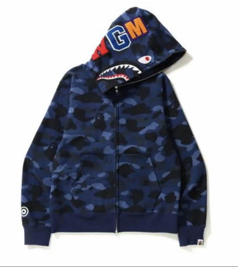 MGM BAPE FULL ZIP CAMO DARK BLUE