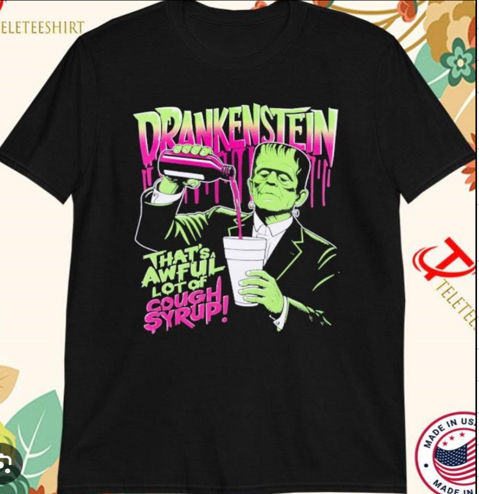 ALOCS TEE GRAPHIC DRANKENSTEIN BLACK
