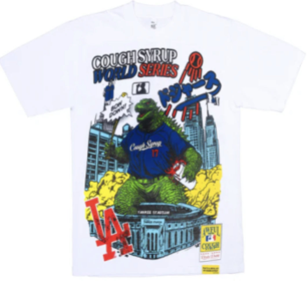 ALOCS OVERSIZED TEE GRAPHIC WOCKZILLA WHITE