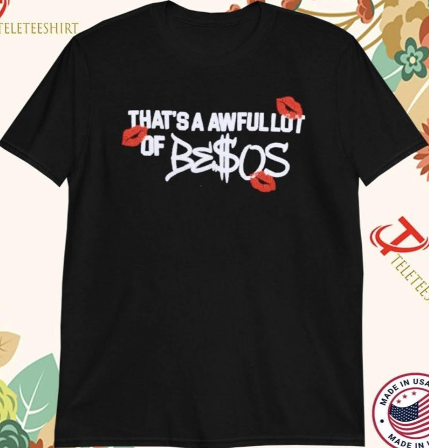 ALOCS TEE GRAPHIC AWFUL LOTTA BESOS BLACK