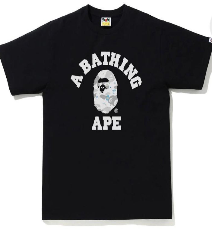 BAPE TEE CAMO BLACK/WHITE