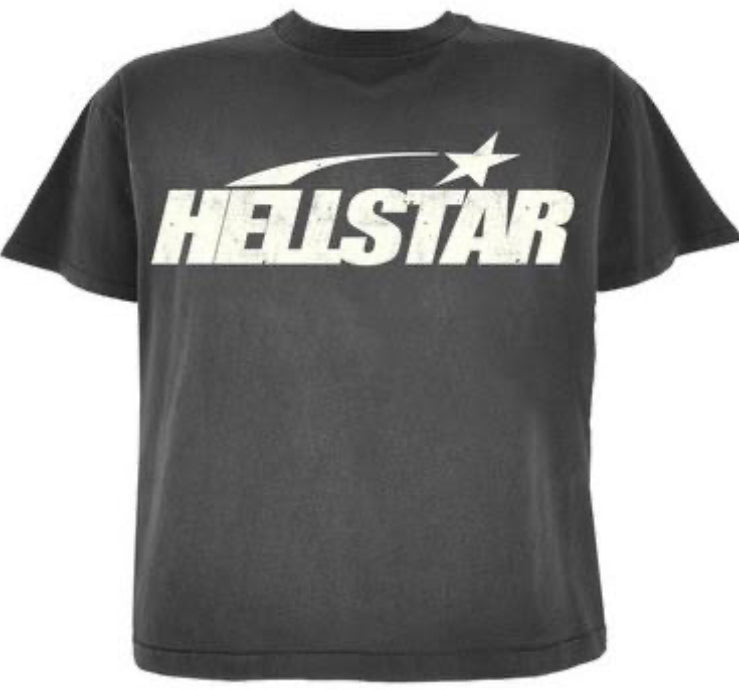 HELLSTAR OVERSIZED TEE DISTRESSED BLACK