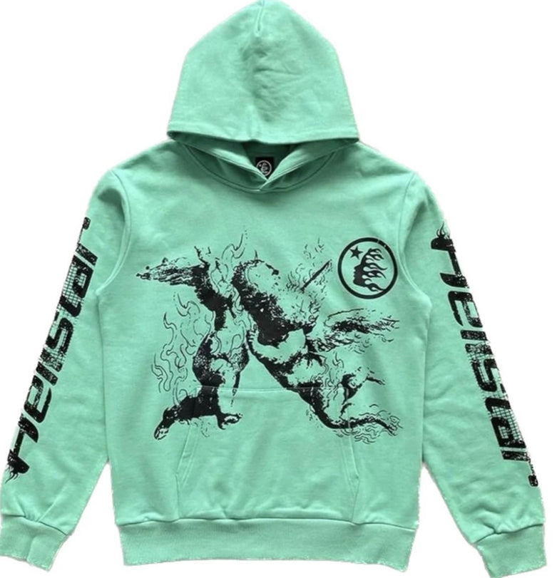 HELLSTAR HOODIE GRAPHIC CYAN