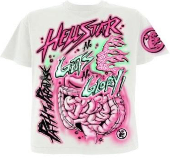 HELLSTAR TEE GRAPHIC WHITE/PINK/TEAL